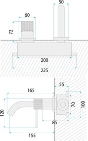 Rea Lungo Grip, podomietková umývadlová batéria, zlatá matná, REA-B7431
