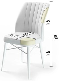Sada jedálenských stoličiek Flex Cappuccino andBrown, 6 ks