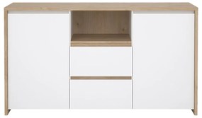 Biela/v prírodnej farbe komoda v dekore duba 149x84x48 cm Next – Tvilum