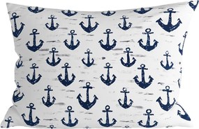 Bavlnená obliečka na vankúš NAVYSTA POLY 50x70 cm, modro-biela