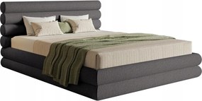 Manželská posteľ 160 cm Buffalo (rošt úl. priest.) (sivá čierna)