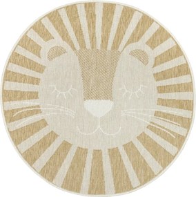 Detský obojstranný koberec BRUSSELS 206023/10820 béžový / krémový kruh