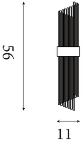 Searchlight 11500-2GO - Nástenné svietidlo LARA 2xE14/60W/230V
