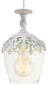 Florinia – biela patinovaná závesná lampa