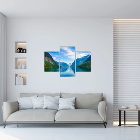 Obraz - Jazero Lovatnet (90x60 cm)
