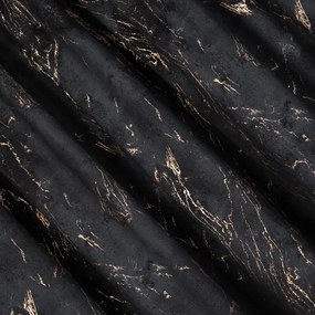 Dekorstudio Zamatový záves NADIA so zlatým mramorovým vzorom 140x300cm - čierny