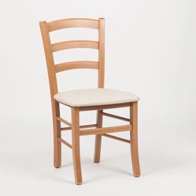 Stima stolička PAYSANE s čalúneným sedákom Vyberte odtieň ->: Dub, Vyberte látku ->: LUX Béžová 25