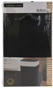 Kôš na bielizeň Stella Black, 60x40x30 cm