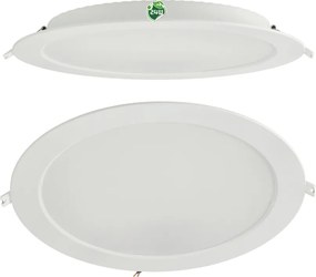 LED ZÁPUSTNÉ 24W OKRÚHLE STROPNÉ SVIETIDLO NEUTRÁLNA BIELA 4000K 2640lm Očko