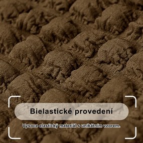 Bielastický poťah na trojmiestnu pohovku BestBerg / svetlo hnedá