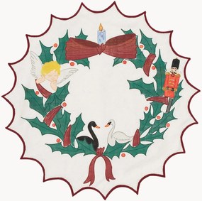 Ručne vyrobený vianočný obrúsok Wreath