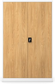 Kovová kancelárska skrinka Biely/ Zlatý dub: Eco Design JAN II