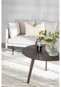 Tmavohnedý konferenčný stolík v dekore duba ø 90 cm Yumi – Rowico