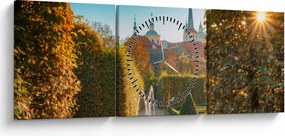 Obraz - Valdštejnský palác (s hodinami) (90x30 cm)