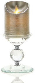 Dekorstudio Krištáľový svietnik KANDELABR 11cm - strieborný S