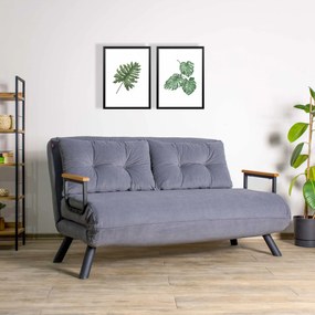 Pohovka futon Sandy (sivá). Akcia -18%. Vlastná spoľahlivá doprava až k Vám domov. 1062311