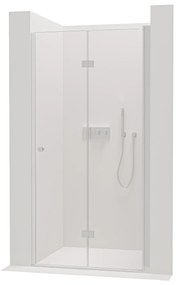 Cerano Volpe, skladacie sprchové dvere 60x190 cm, 6mm číre sklo, chrómový profil, CER-CER-423288