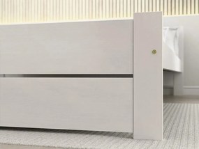 Posteľ IKAROS DOUBLE 80 x 200 cm, biela Rošt: Bez roštu, Matrac: Bez matraca