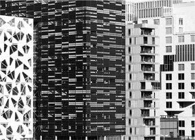 Obraz čiernobiele architektúry (70x50 cm)