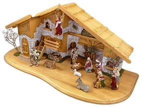AMADEA Drevený betlehem BEZ FIGURÍK 80 cm