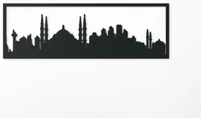 drevko Obraz Istanbul panoráma Rozmer obrazu: 29,5 x 89 cm, Farba dekorácie: Čierna