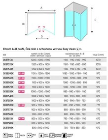 Mereo Mereo, Sprchový kút, Lima, obdĺžnik, lietacie dvere a pevný diel, chróm ALU, sklo Číre, MER-CK88513K