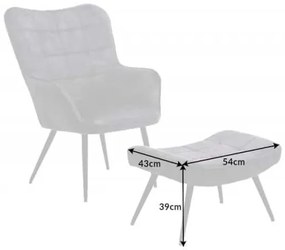 Taburet Scandinavia 39cm sivý