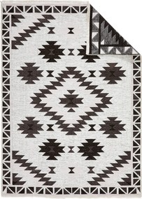 XXXLutz PLOCHO TKANÝ KOBEREC, 160/230 cm sivá, biela, tmavosivá Novel - Koberce - 006002004764