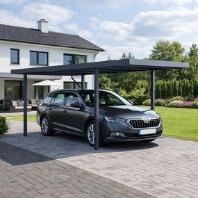 Kovový prístrešok na auto 5,3x3,2 m (antracit)