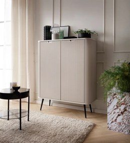 VYSOKÁ KOMODA BELLISSA KAŠMÍR + ČIERNE NOŽIČKY 103 cm