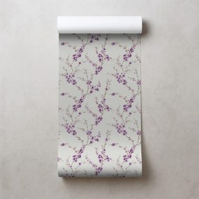 Tapeta fialové kvety na svetlom pozadí