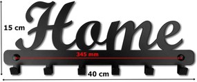 Nástenný vešiak HOME 40 cm čierny
