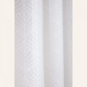 Záclona  La Rossa  bielej farby so striebornými priechodkami 140 x 240 cm