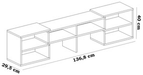 TV stolek CARE 137 cm bílý