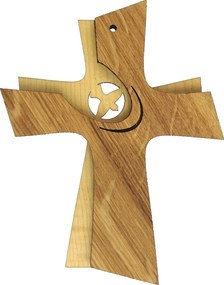 AMADEA Drevený kríž skladaný 16 cm