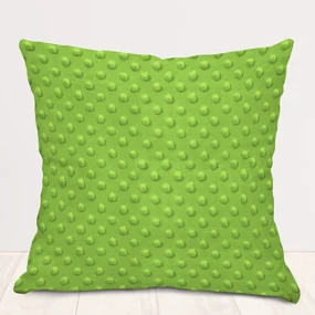 Biante Detská obliečka na vankúš Minky 3D bodky MKP-007 Hráškovo zelená 40 x 60 cm