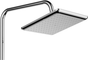 Invena Neri, sprchový stĺp s batériou a hlavovou sprchou 23×23 cm, chrómová, INV-AU-09-B01-L