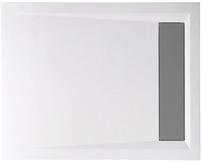 Polysan Polysan, VARESA sprchová vanička z liateho mramoru so záklopom, obdĺžnik 100x80x4cm, 71605