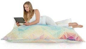Veľký relaxačný vankúš Pastel Abstract – moderný dizajn a pohodlie pre každého Veľkosť: XL