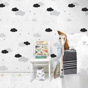 Tapeta mraky a modrej hviezdy 280x50 cm