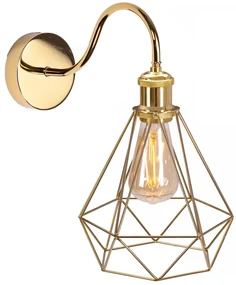 Toolight Toolight, nástenná lampa Loft 1xE27 392229, zlatá, OSW-09681