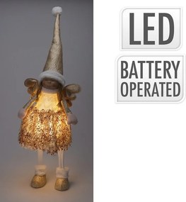 LED anjelka v zlatej farbe 81 cm
