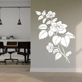 Veselá Stena Samolepka na stenu na stenu Kvetina Farba: bílá, Veľkosť: 100 x 74 cm