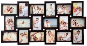 Fotorámeček MOKRA 87x45 cm 18 fotografií černý