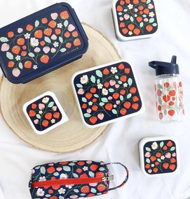 A Little Lovely Company - súprava štyroch desiatových škatuliek - jahody