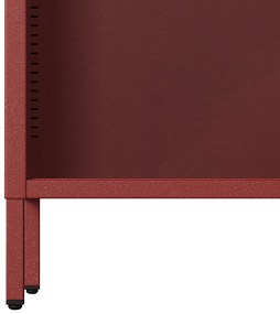 Nízky policový regál LUCA, 1000 x 900 x 350 mm, Modern: červená farba
