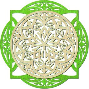SENTOP | Drevený dekoratívny obraz s elegantným vzorom - mandala I SENTOP PR0304