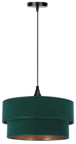 Závesné svietidlo v petrolejovej farbe s textilným tienidlom ø 35 cm Scopello – Candellux Lighting