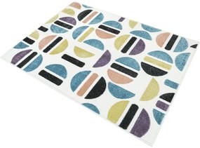 Koberec LIMA M045A ružový / modrý / krémový