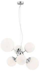 Argon 2531 - Luster na lanku SATELITE 6xE27/15W/230V lesklý chróm